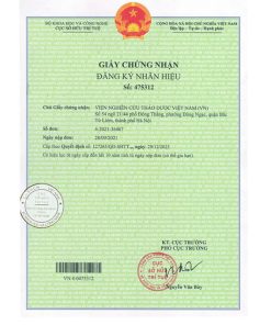 giấy chứng nhận đăng ký nhãn hiệu viện nghiên cứu thảo dược việt nam