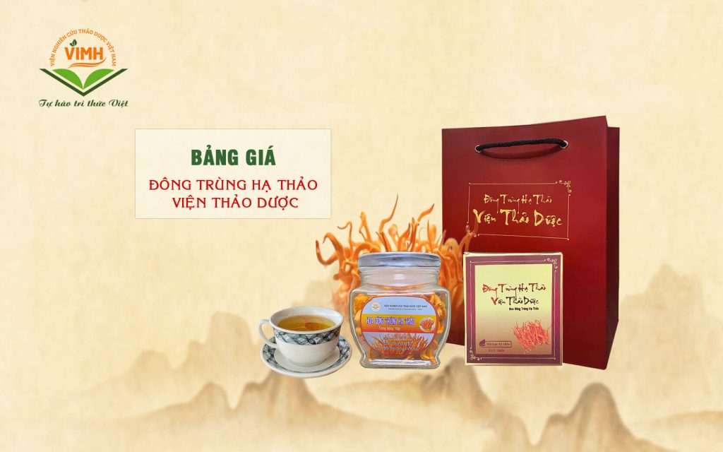 bảng giá đông trùng hạ thảo viện thảo dược